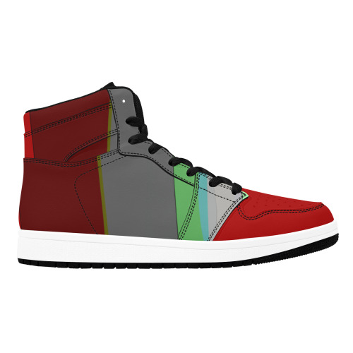 Colorful Abstract 118 Men's High Top Sneakers (Model 20042)