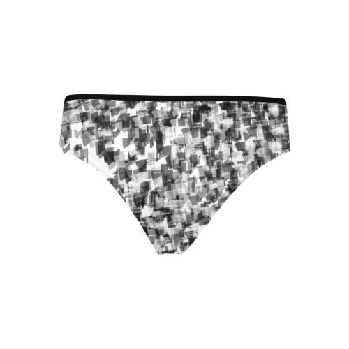 Black and White Textures Women's Hipster Panties (Model L33)