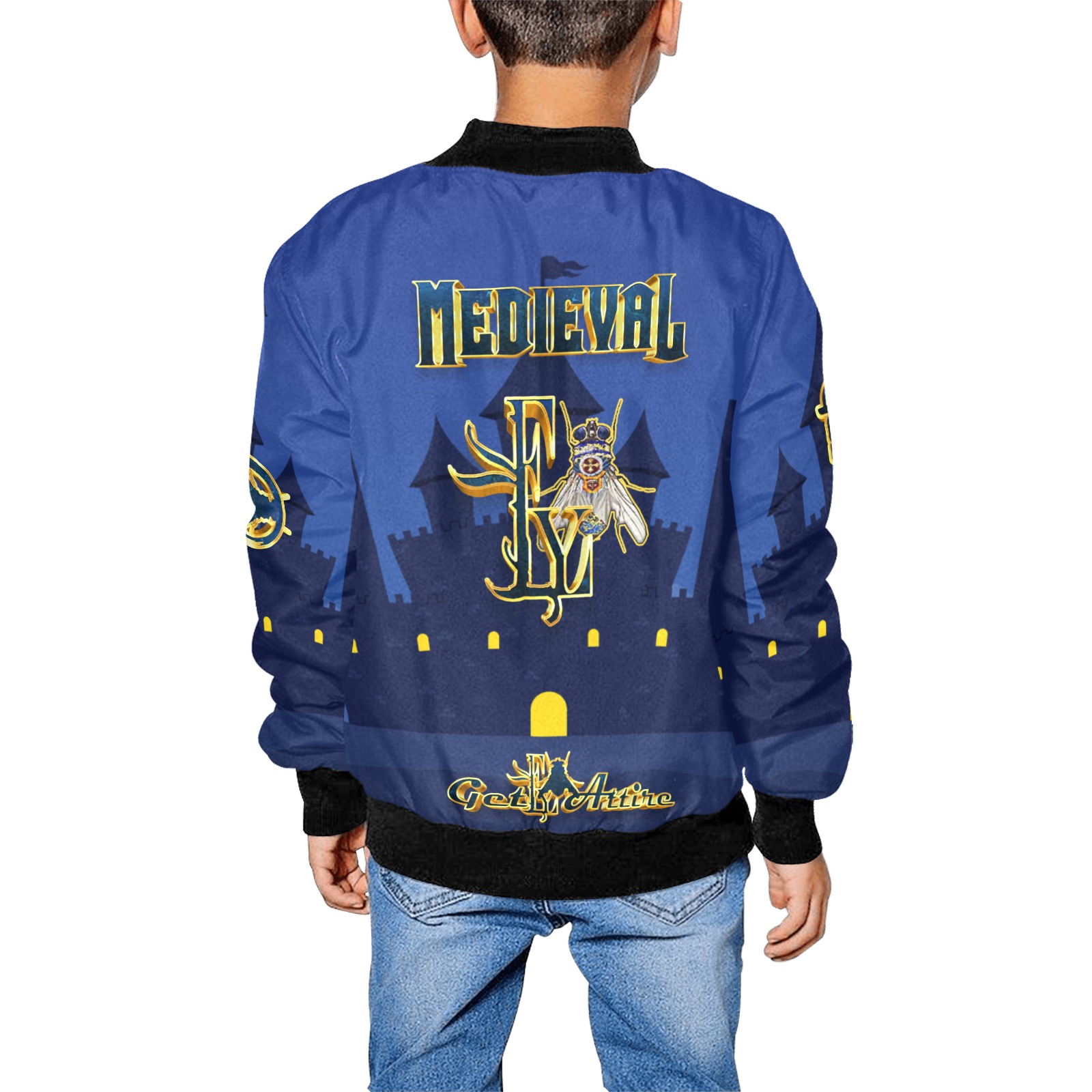 Medieval  Collectable Fly Kids' All Over Print Bomber Jacket (Model H40)