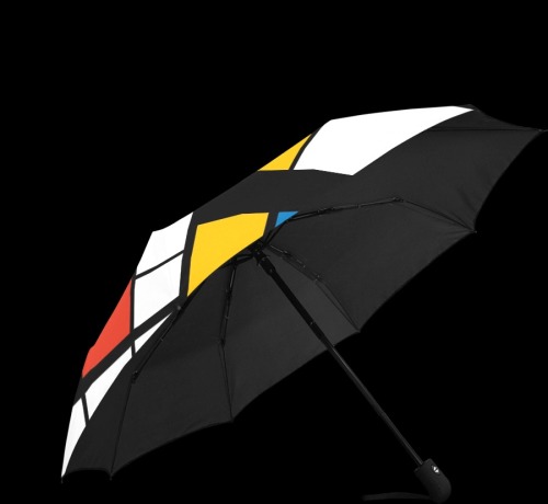 Mondrian De Stijl Modern Anti-UV Auto-Foldable Umbrella (U09)