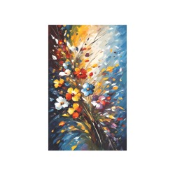 Beautiful Colorful Fantasy Flowers Chic Floral Art Art Print 19‘’x28‘’