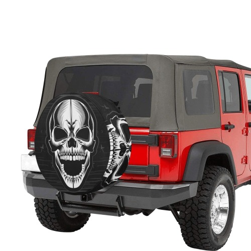 Skull Face Spare Tire Cover 34 Inch Spare Tire Cover