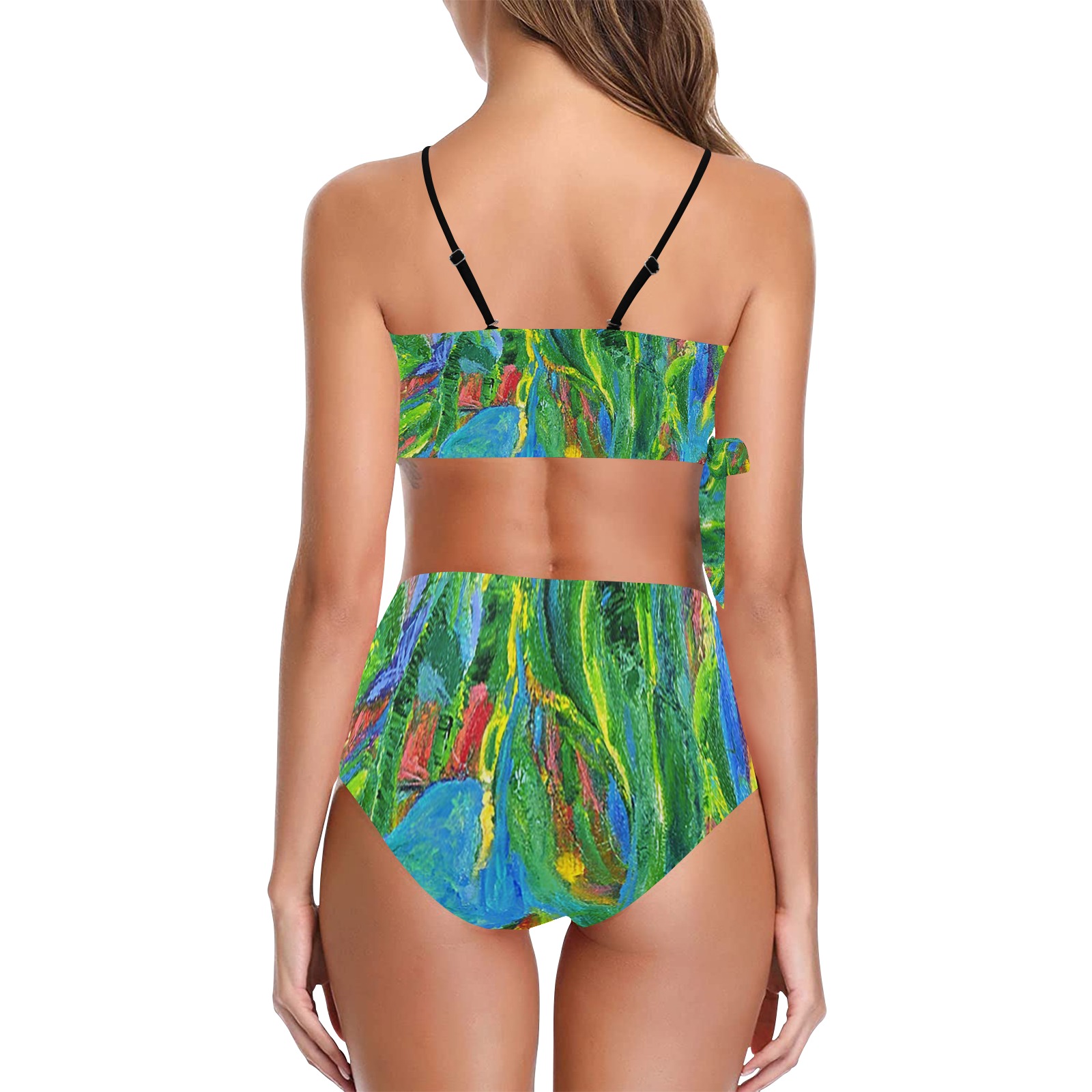 Green Tulip Collection Knot Side Bikini Swimsuit (Model S37)