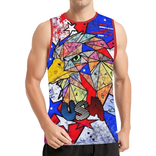 USA 4th july by Nico Bielow All Over Print Basketball Jersey