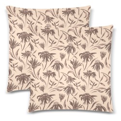 Vintage (1) Custom Zippered Pillow Cases 18"x 18" (Twin Sides) (Set of 2)