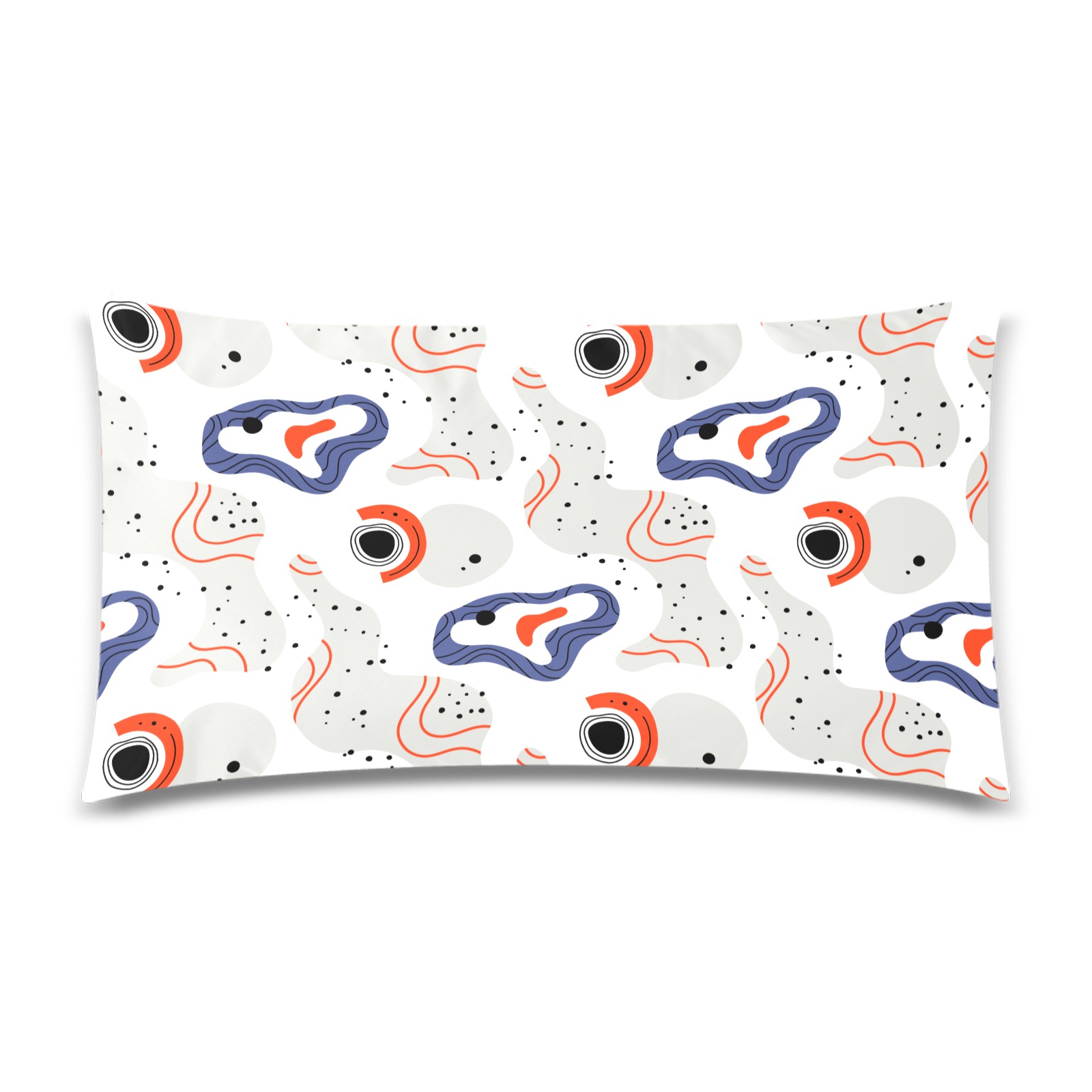 Elegant Abstract Mid Century Pattern Custom Rectangle Pillow Case 20"x36" (one side)
