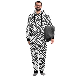 bw2 Unisex One-Piece Zip Up Hooded Pajamas