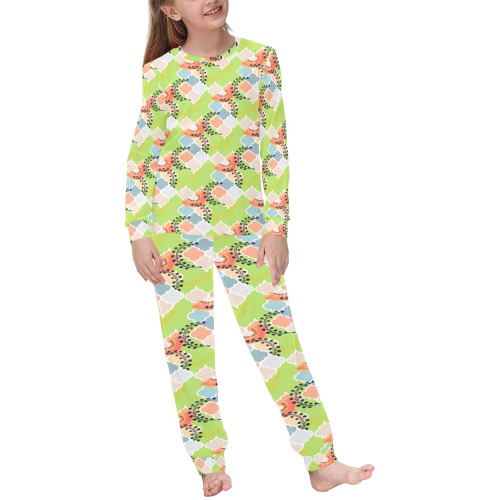 geometric Kids' All Over Print Pajama Set
