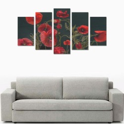 poppy Canvas Print Sets A (No Frame)