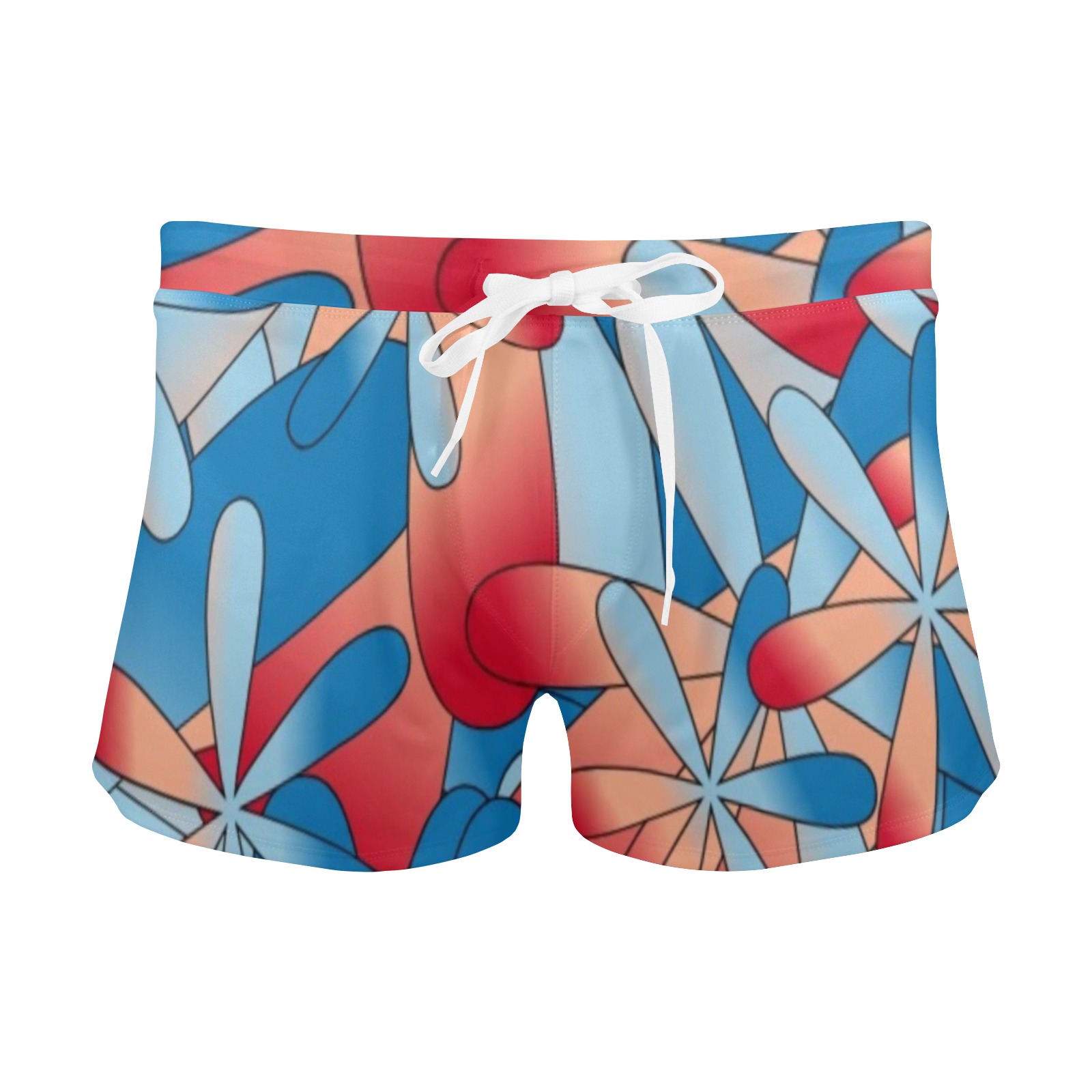 tropical Men's Swim Trunks with Zipper Pocket (Model L71)