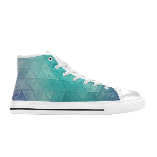 mosaic 35 High Top Canvas Shoes for Kid (Model 017)