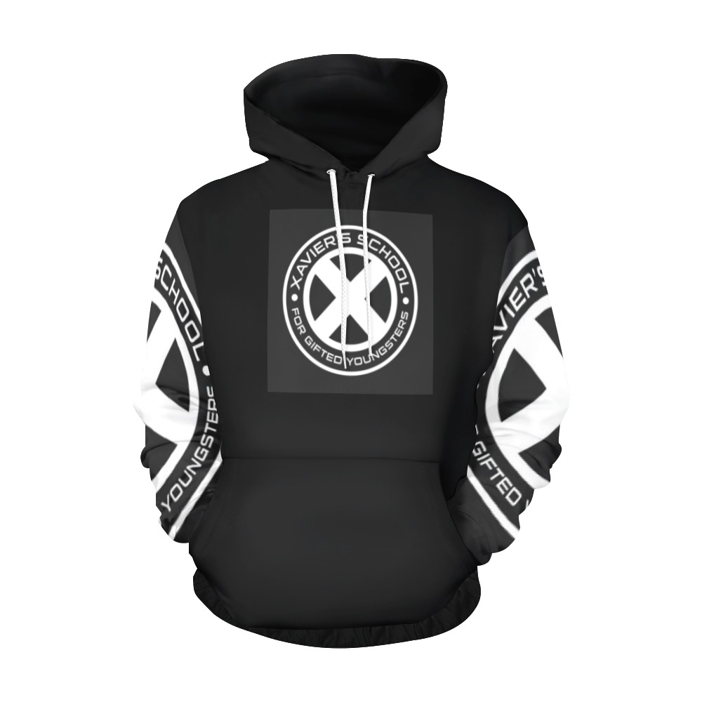 DIONIO Clothing - Black Xavier Hoodies All Over Print Hoodie for Men (USA Size) (Model H13)