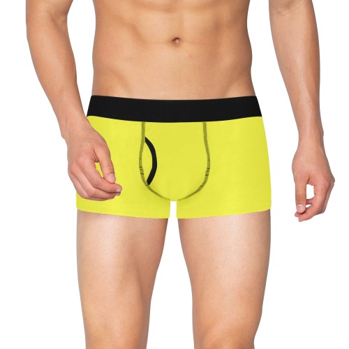 color maximum yellow Men's Boxer Briefs with Fly (Model L49)