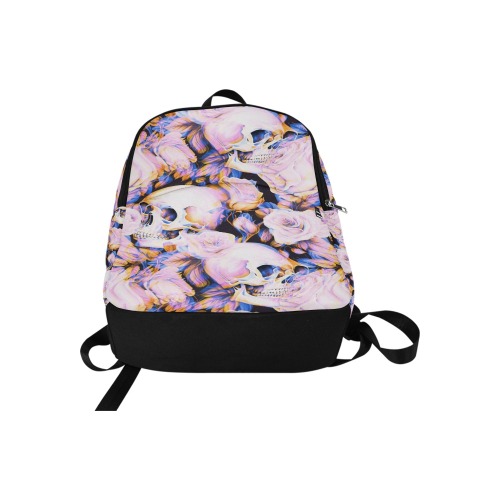 Psychedelic Pink Skull Fabric Backpack for Adult (Model 1659)