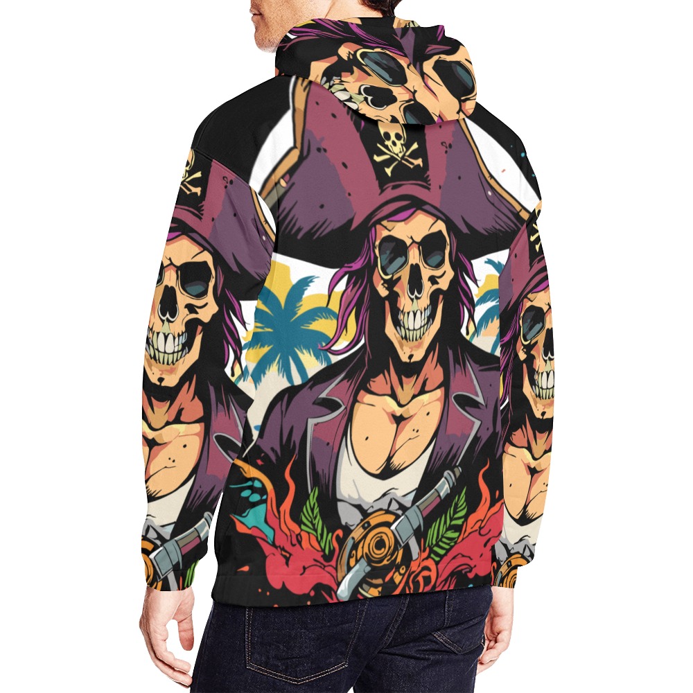 Pirate All Over Print Hoodie for Men (USA Size) (Model H13)