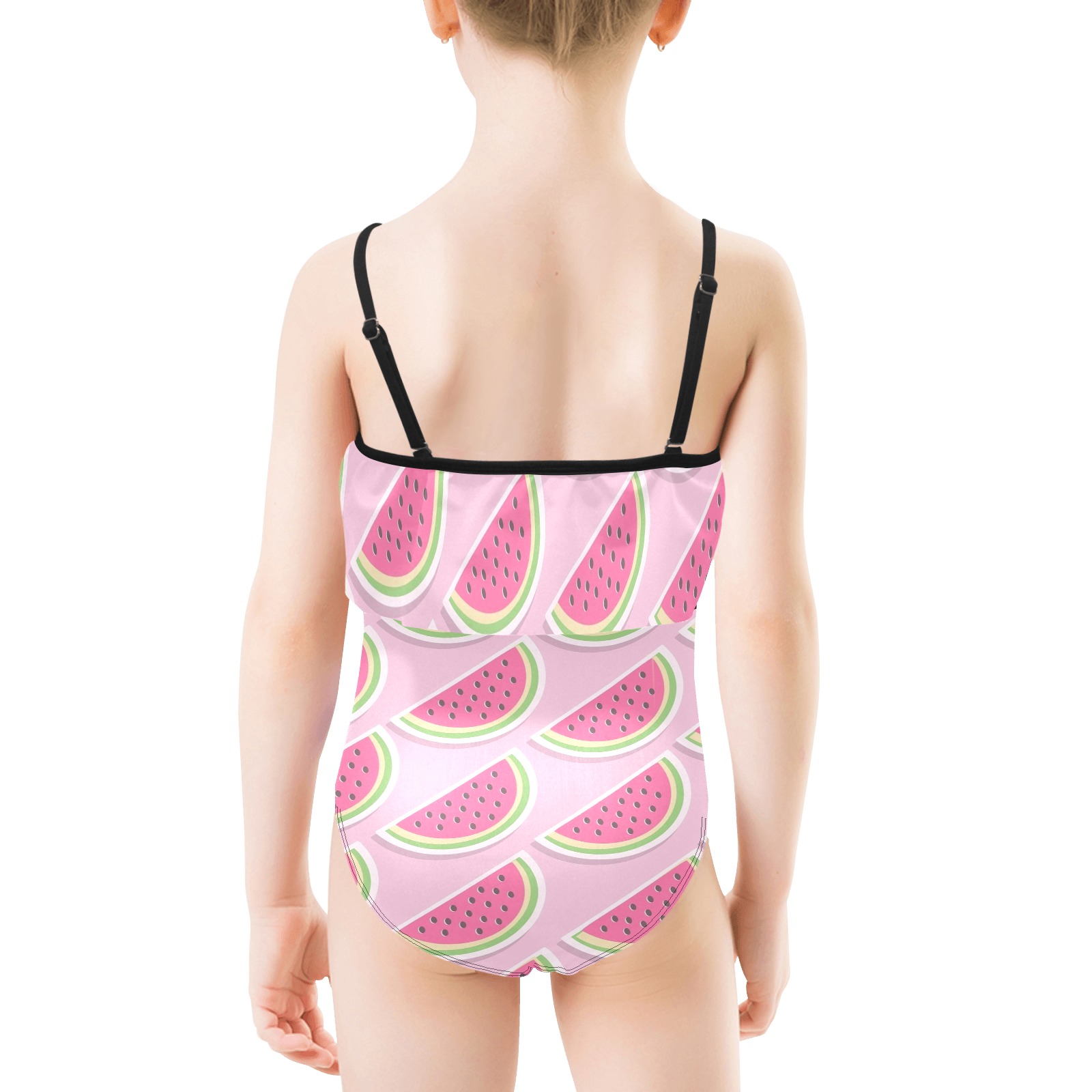 Melons Kids' Spaghetti Strap Ruffle Swimsuit (Model S26)