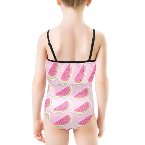 Melons Kids' Spaghetti Strap Ruffle Swimsuit (Model S26)