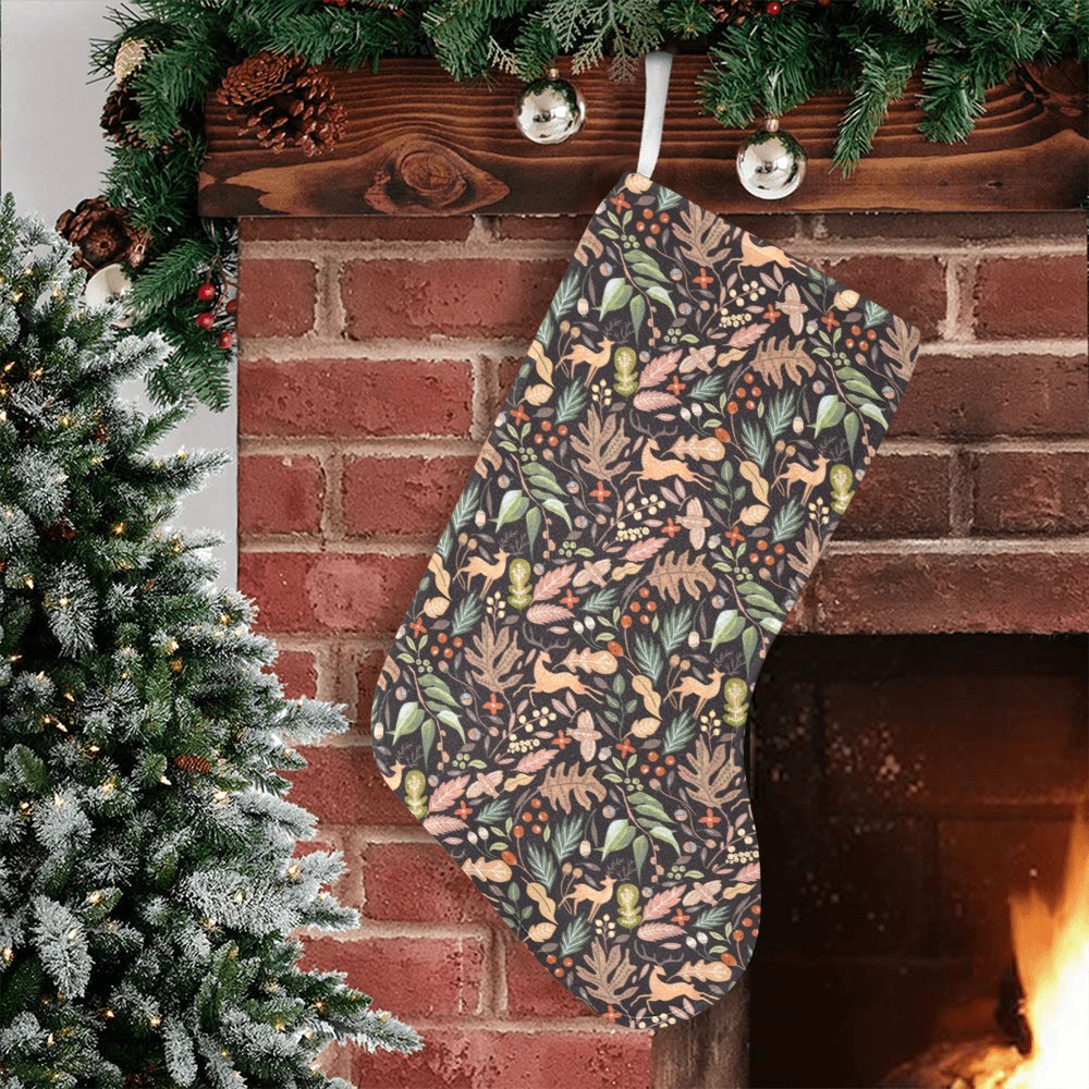 Christmas night lit 22F Christmas Stocking (Without Folded Top)