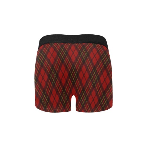 Red tartan plaid winter Christmas pattern holidays Men's All Over Print Boxer Briefs (Model L34)