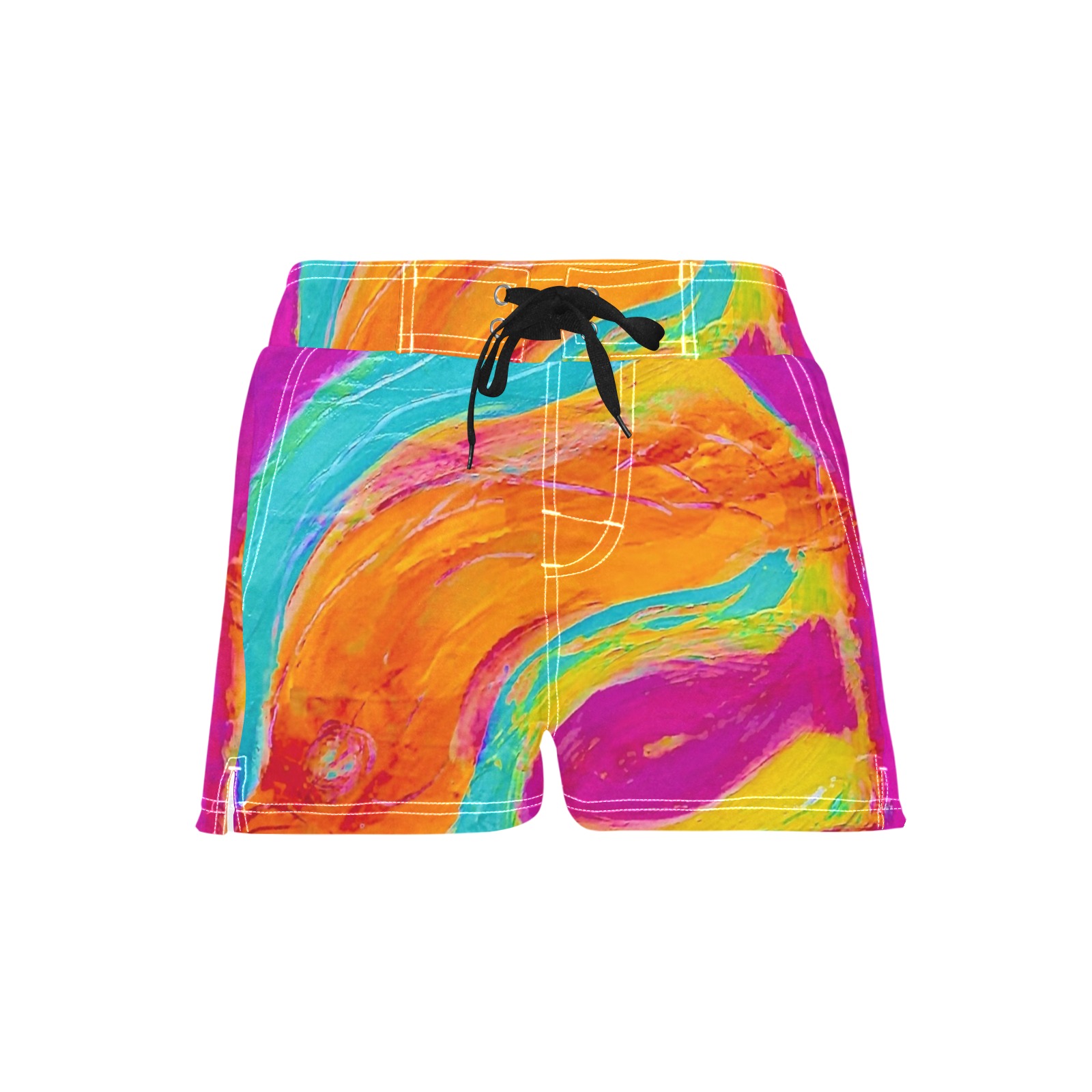 Pink Fish Collection Women's Casual Board Shorts (Model L54)