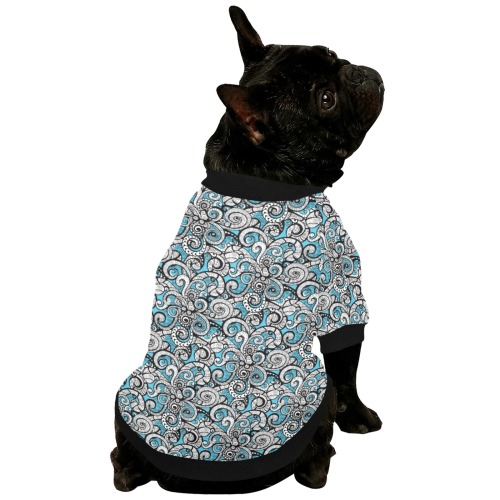 Let Your Spirit Wander in Teal Blue Pet Dog Round Neck Shirt