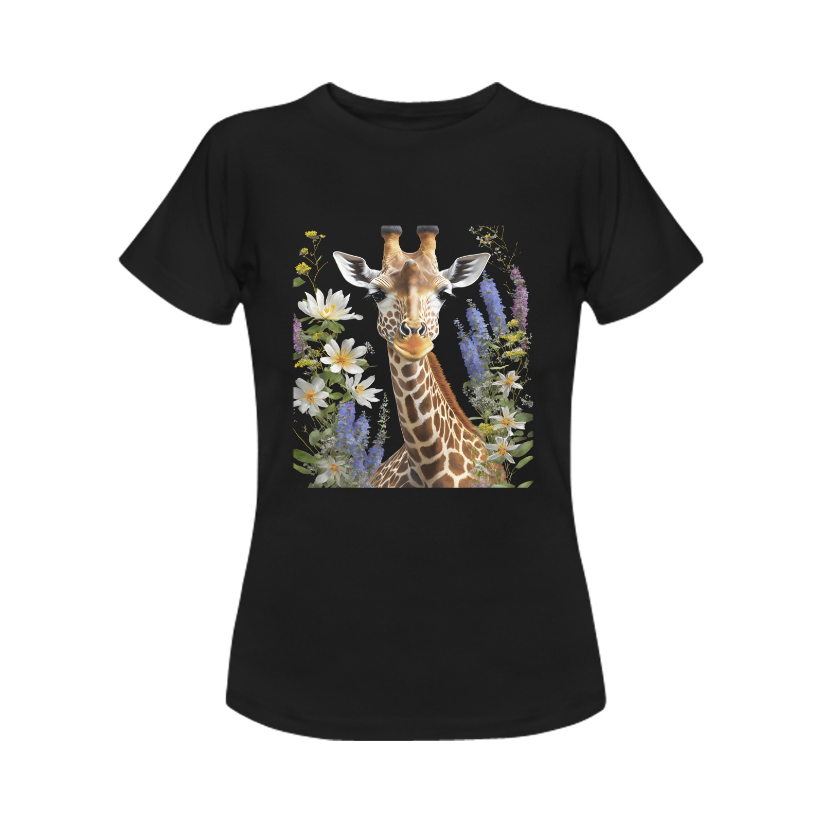 giraffe against a black background Women's T-Shirt in USA Size (Front Printing Only)