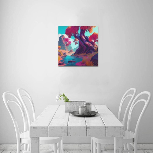psychedelic landscape 16 Upgraded Canvas Print 16"x16"