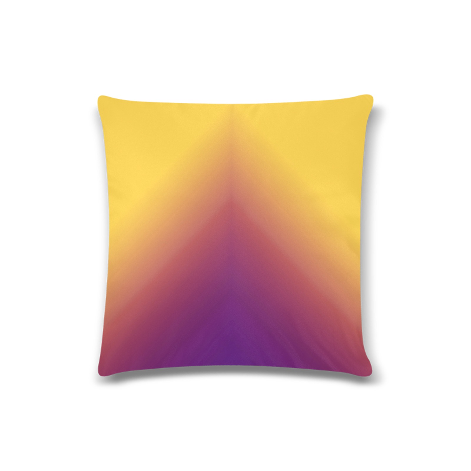 Peacock Ombre Yellow Custom Zippered Pillow Case 16"x16"(Twin Sides)