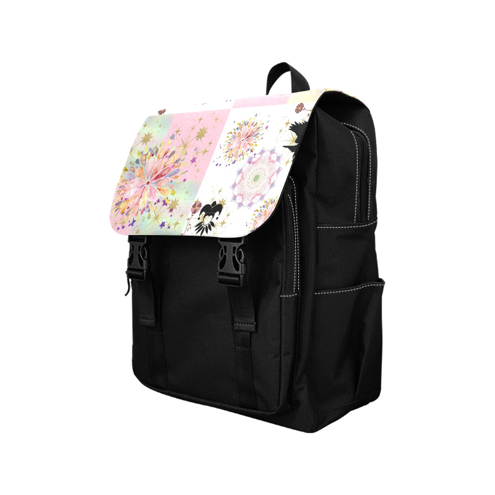 Secret Garden With Harlequin and Crow Patch Artwork Casual Shoulders Backpack (Model 1623)