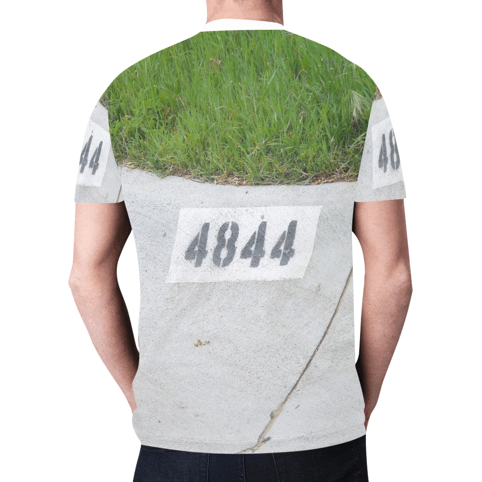 Street Number 4844 with white collar New All Over Print T-shirt for Men (Model T45)