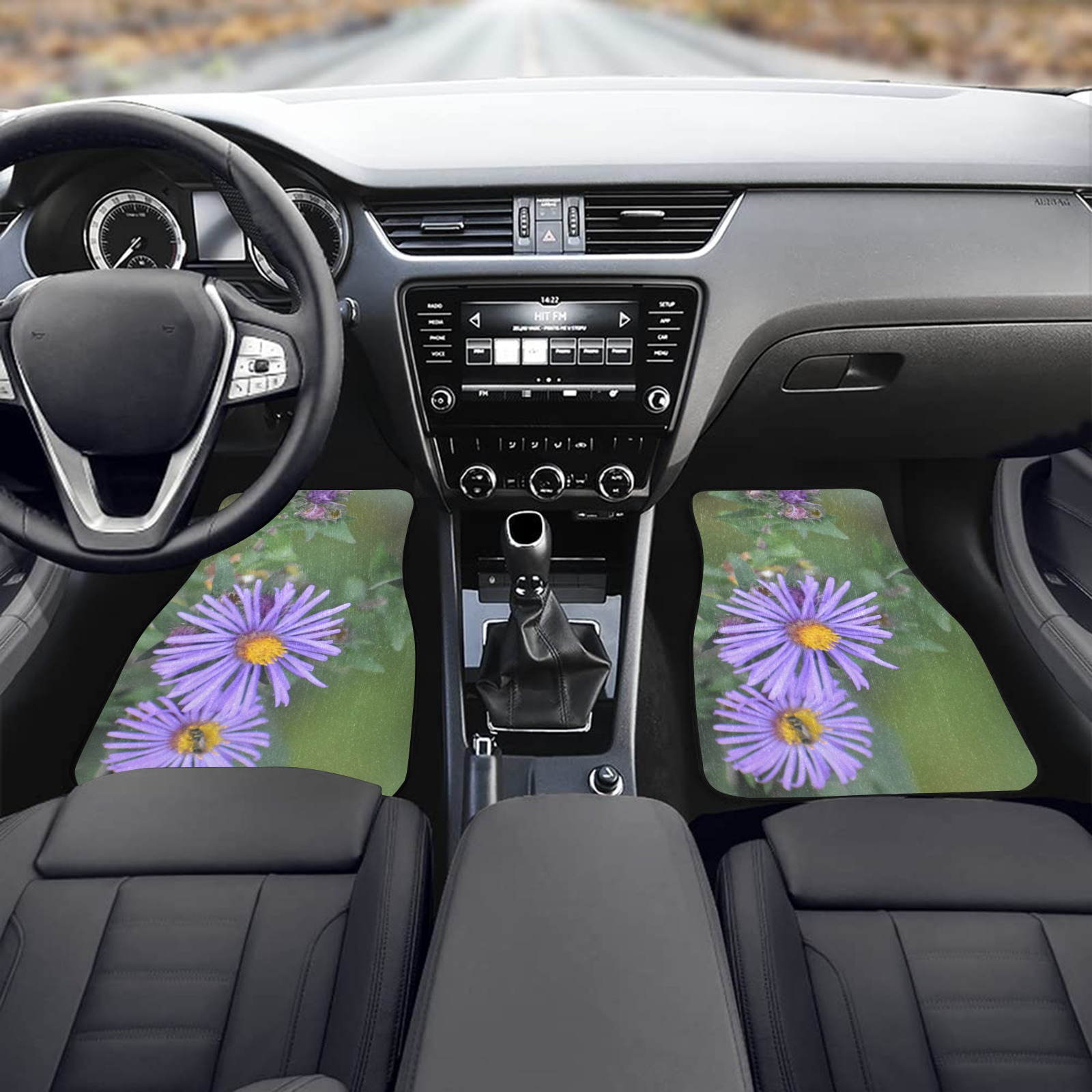 purpleflowers Front Car Floor Mat (2pcs)