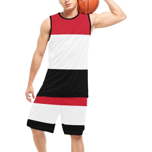 Flag_of_Yemen.svg Basketball Uniform with Pocket