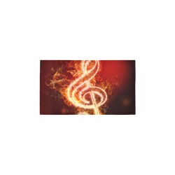 Treble Clef on Fire Bath Rug 16''x 28''