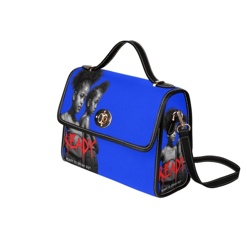 Yeshua Purse BLUE Waterproof Canvas Bag-Black (All Over Print) (Model 1641)