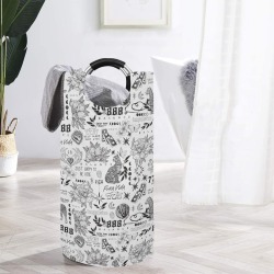 Inspirational tattoo pattern BL 2 Round Laundry Bag