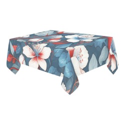 Fabulous Florals 8 Cotton Linen Tablecloth 60" x 90"