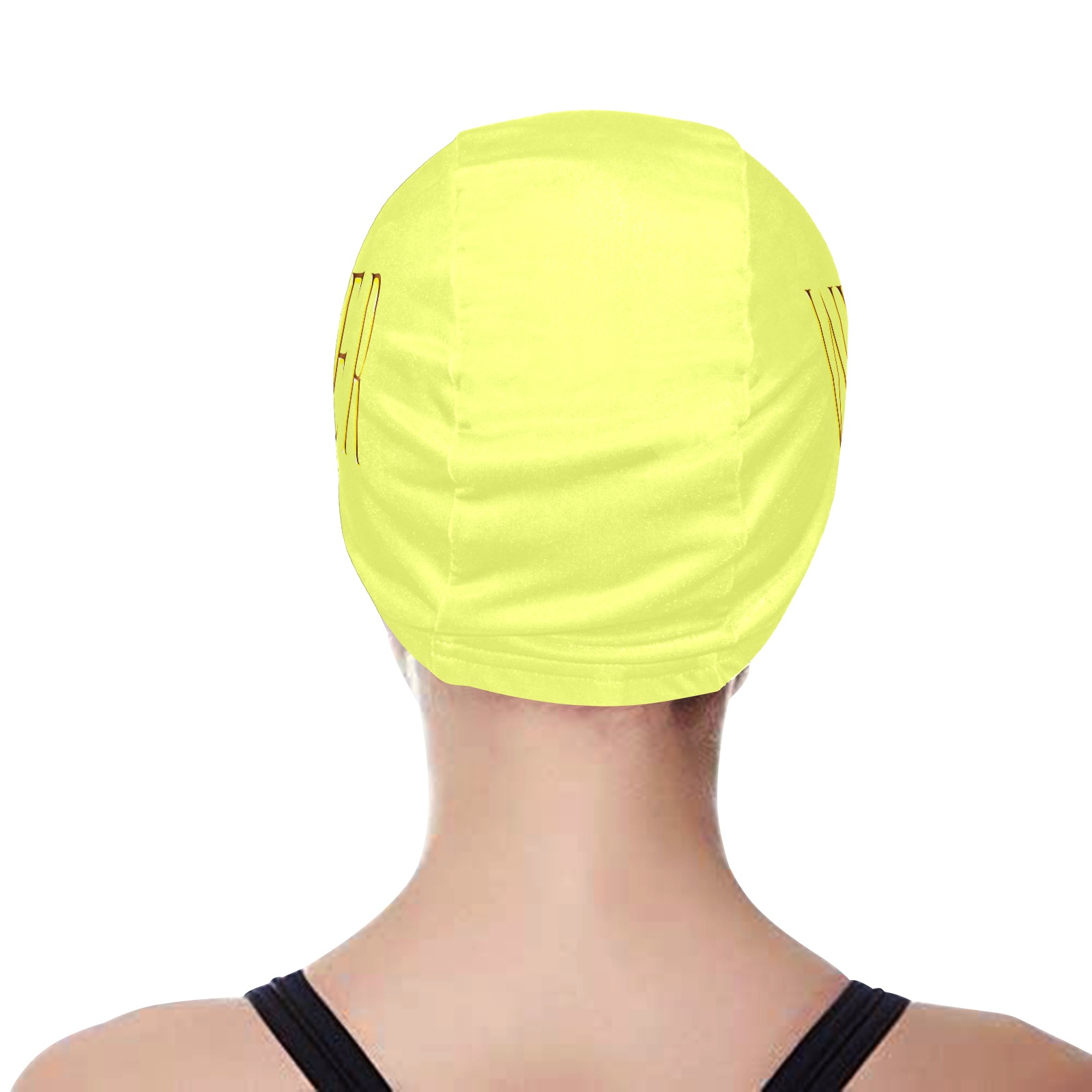 WINNER Gold Text on Yellow Swim Cap ID D6001799