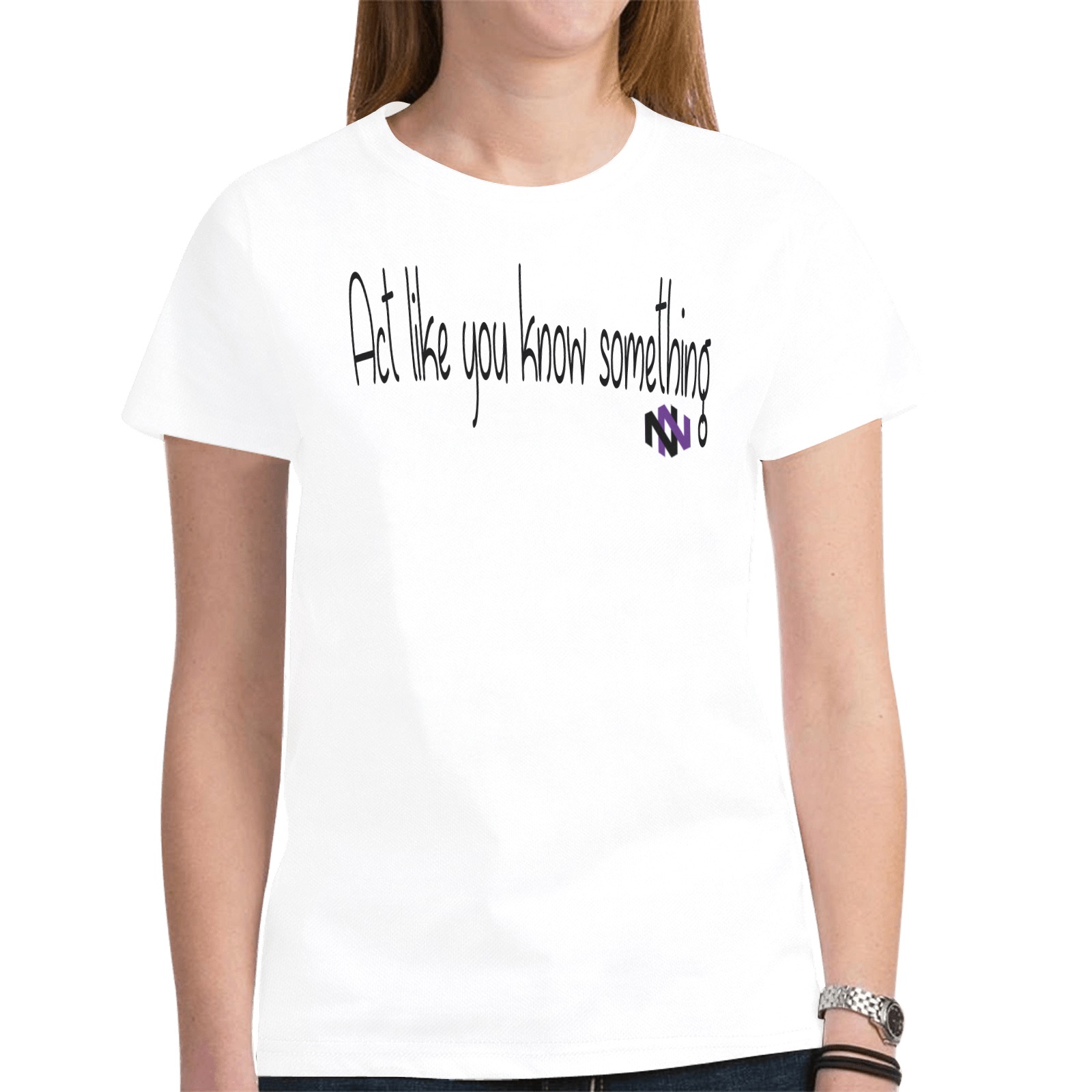 ACT Tee Women White New All Over Print T-shirt for Women (Model T45)