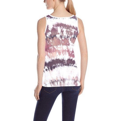 Rainbow, tie dye, red All Over Print Tank Top for Women (Model T43)