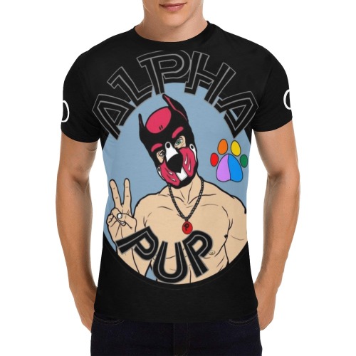 Alpha Pup by Fetishworldgay All Over Print T-Shirt for Men (USA Size) (Model T40)