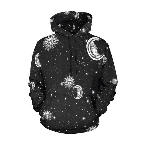 Stars Moon Sun in the Universe All Over Print Hoodie for Men (USA Size) (Model H13)