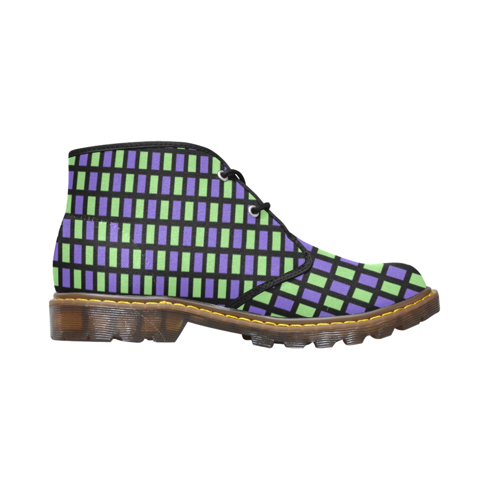 blue and green Men's Canvas Chukka Boots (Model 2402-1)