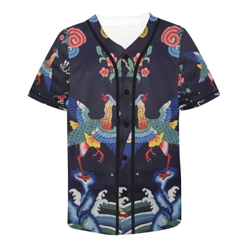 Asian Art Baseball Jersey All Over Print Baseball Jersey for Men (Model T50)