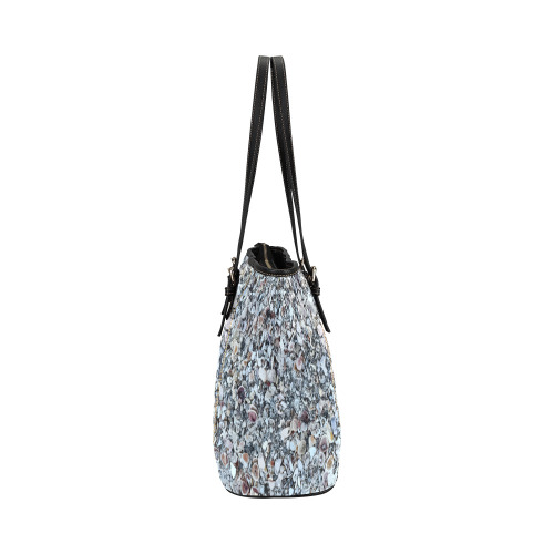 Shells On The Beach 7294 Leather Tote Bag/Large (Model 1640)