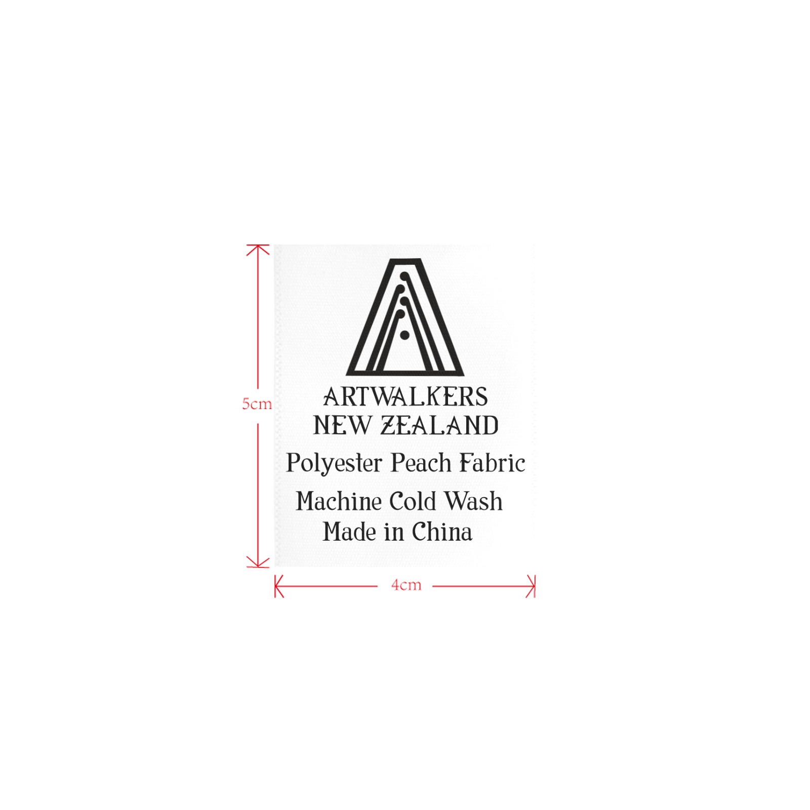 Grooming Jacket Tag Artwalkers Logo for Women's Hoodies (4cm X 5cm)