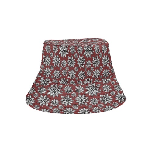 Creekside Floret - burgundy Unisex Summer Bucket Hat