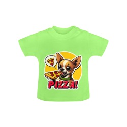 CHIHUAHUA EATING PIZZA 11 Baby Classic T-Shirt (Model T30)