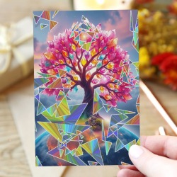 Tree Sunrise Greeting Card 4"x6"