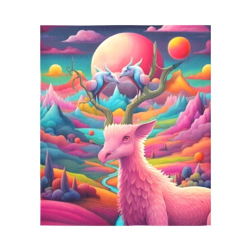 Magical World Cotton Linen Wall Tapestry 51"x 60"