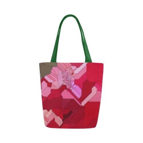 Abstract Red Geranium Canvas Tote Bag (Model 1657)